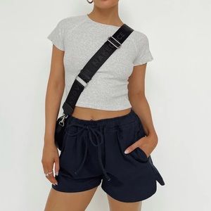 Princess Polly clark navy pull on shorts size 12